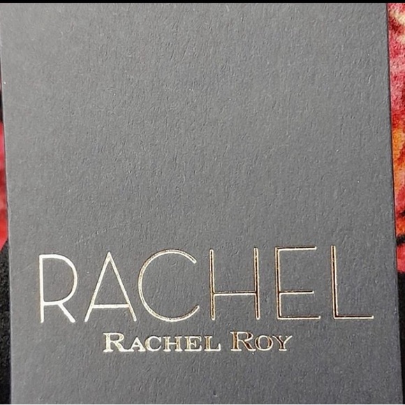 Rachel Roy NWT black floral open shoulder dress, size M - Picture 2 of 5